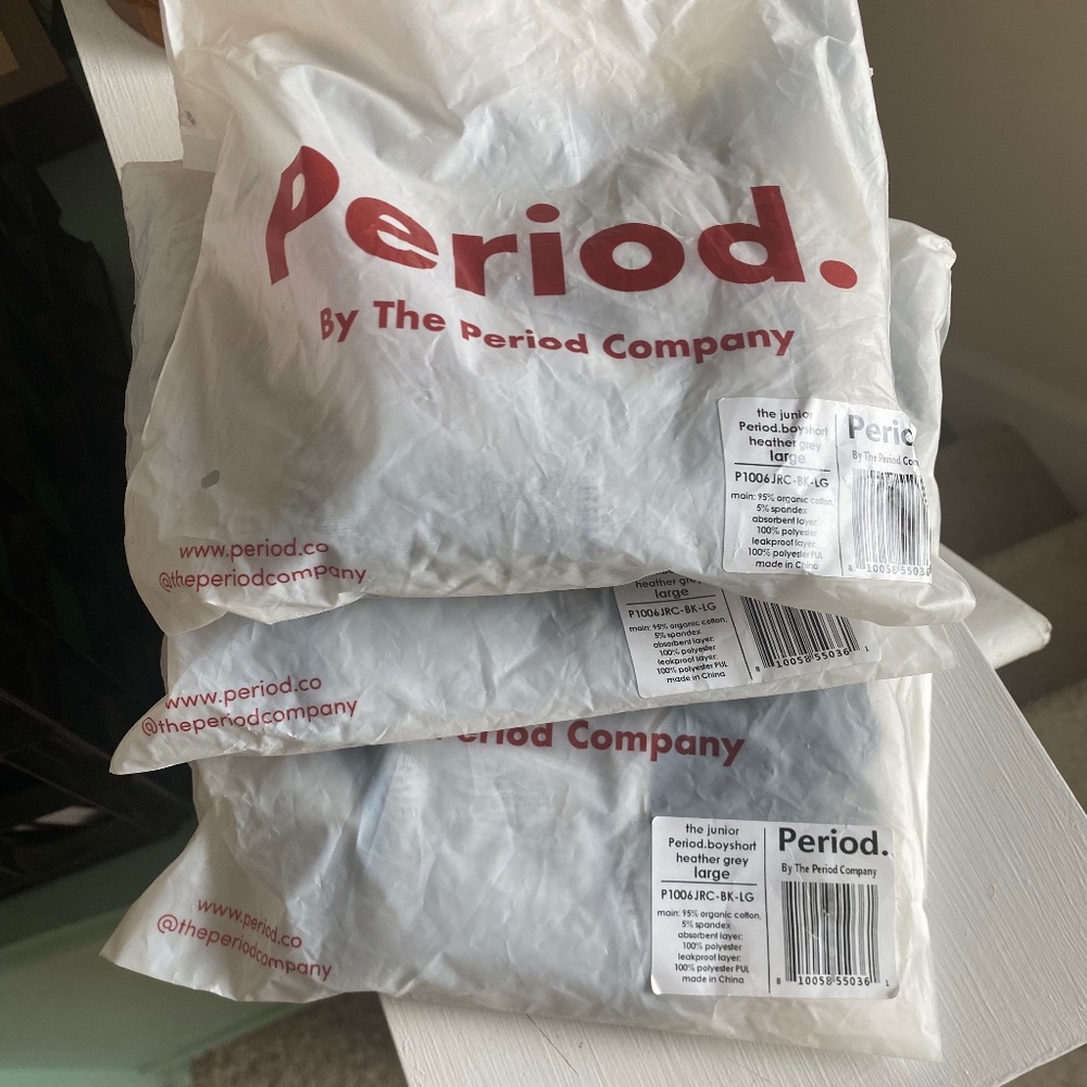 Bundle - 4 Period. Junior's Boyshort (Large)